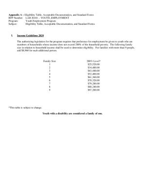 Fillable Online Bidcondocs Delaware Appendix A Eligibility Table