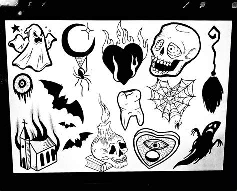 Aggregate More Than 71 Spooky Flash Tattoos Vn