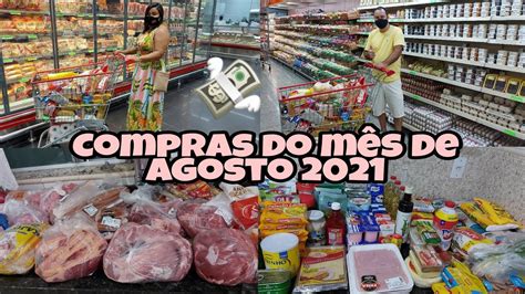 NOSSAS COMPRAS DO MÊS DE AGOSTO DE 2021 QUANTOS GASTAMOS FICOU MUITO