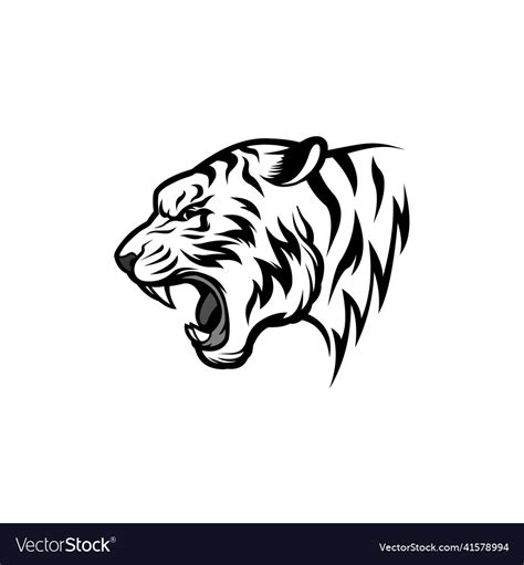 Tiger head Royalty Free Vector Image - VectorStock