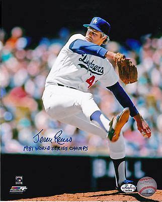 JERRY REUSS LOS ANGELES DODGERS 1981 WORLD SERIES CHAMPS ACTION SIGNED