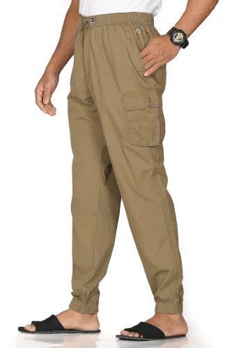 Solid Ivory Vayoo Dyed Cargo Joggers 6 Pocket R E Daily Wear At Rs 480