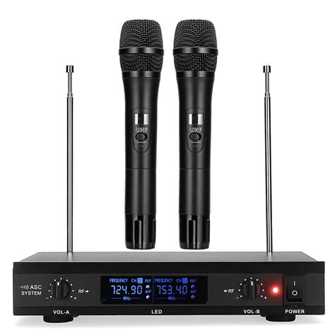 Tempsa Pcs Microphone Sans Fil Professionnel Syst Me Uhf Double