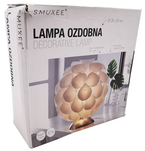 Lampka lampa stołowa ozdobna nocna Smukee E14 Sklep Outstore pl