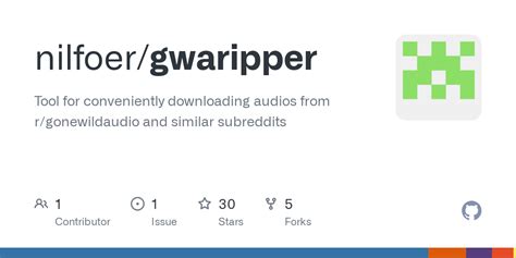 GitHub - nilfoer/gwaripper: Tool for conveniently downloading audios ...