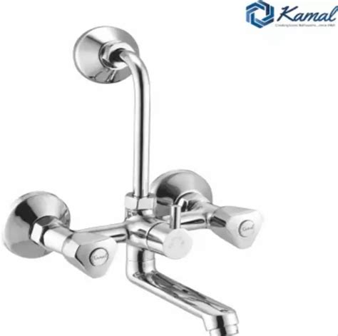 Three Handle Kamal Wall Mixer Trio Eco Fully Brass For Bathroom