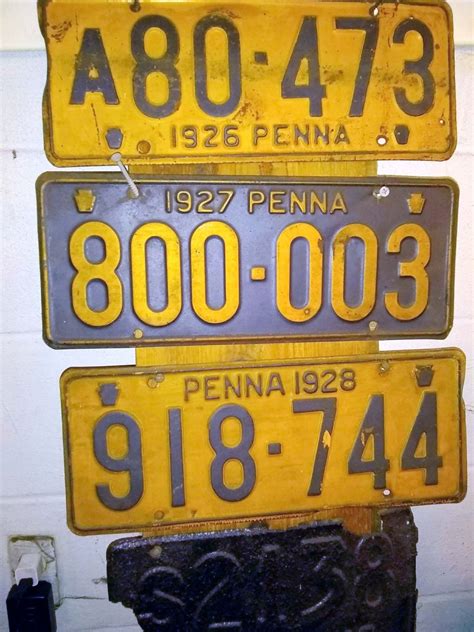 Collection of Antique and Vintage License Plates