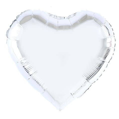 Heart Foil Balloon Silver 46 Cm Occasion Birthday Occasion