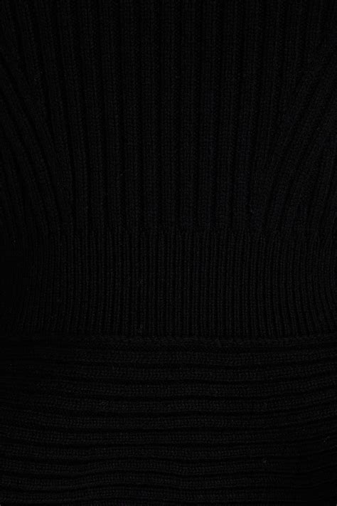 Alexander Mcqueen Ribbed Wool And Cashmere Blend Peplum Sweater The