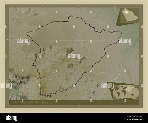 Ha'il, region of Saudi Arabia. Elevation map colored in wiki style with ...