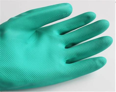 Blue Nitrile Work Gloves Green Guante Nitrilo Industrial Gloves Oil