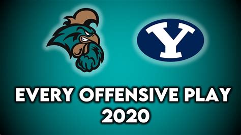 Coastal Carolina V Byu 2020 Every Offensive Play Youtube