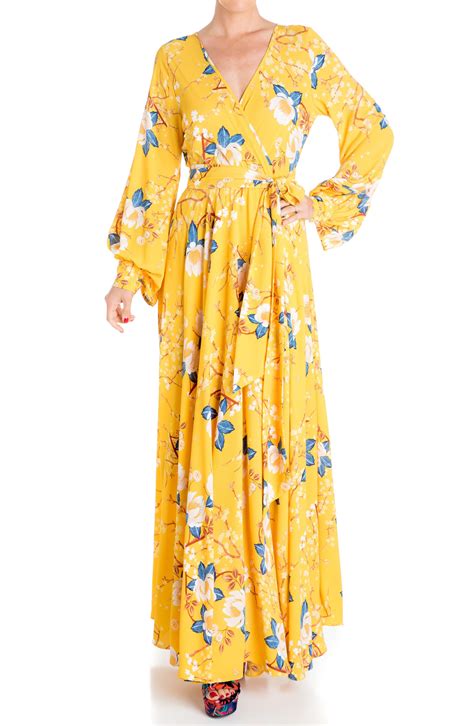 Pretty In Floral A Wrap Dress Features An Allover Print For A Flirty Style Surplice Neck