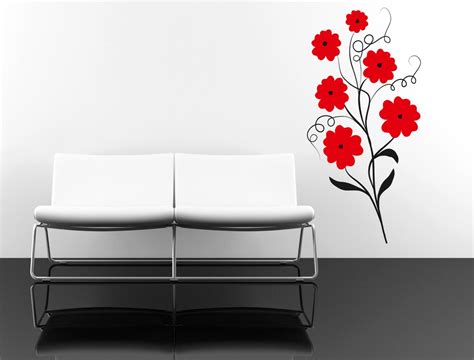 Wall Art Sticker Decal Vinyl 0072 Poppy Poppies Flower Stems Remembrance Ebay