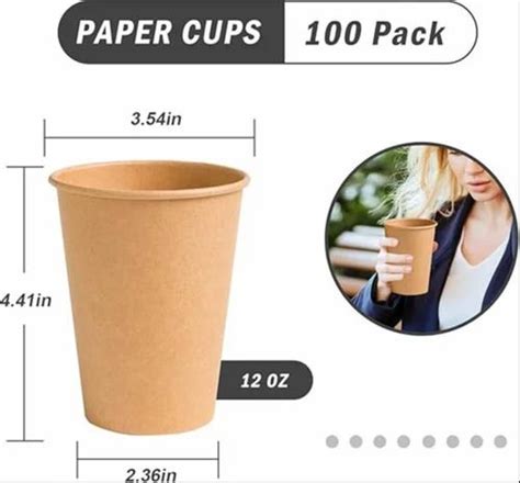 Ml Oz Kraft Paper Cups Disposable Hot Cold Paper Coffee Cups At