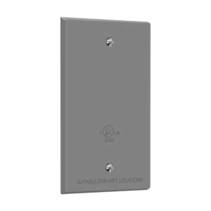 Gang Weatherproof Metal Blank Wall Plate Enerlites