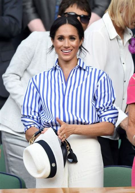 Get Meghan Markle S Striped Ralph Lauren Button Down Wimbledon Look For