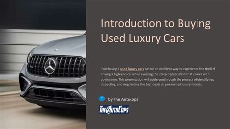 PPT Introduction To Buying Used Luxury Cars PowerPoint Presentation