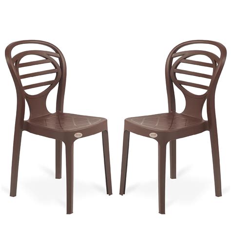 Supreme Chairs Oak Armless Plastic Chair For Cafeteria Restaurent And