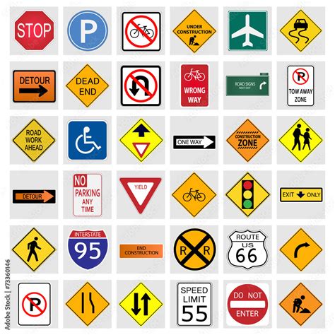 Road Signs Stock Vector | Adobe Stock