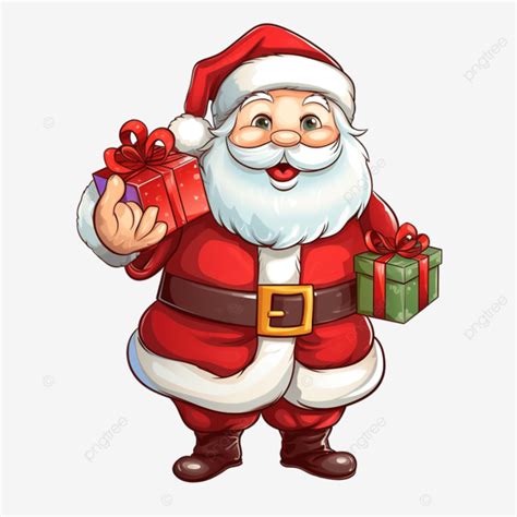 Ilustración De Dibujos Animados De Adorno De Navidad Santa Claus PNG