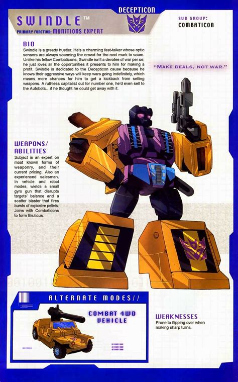 Swindle | Transformers starscream, Transformers megatron, Transformers characters