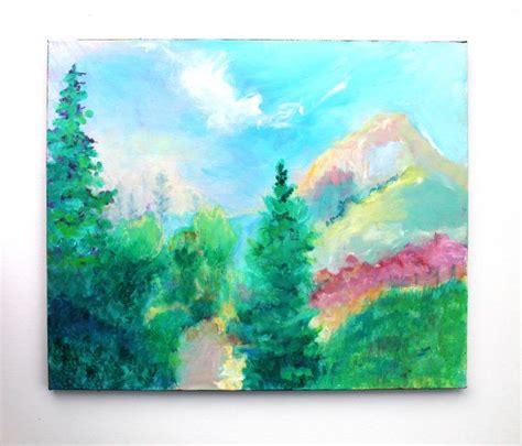 Mountain Landscape Painting Acrylics on by kerriblackmanfineart, $150. ...