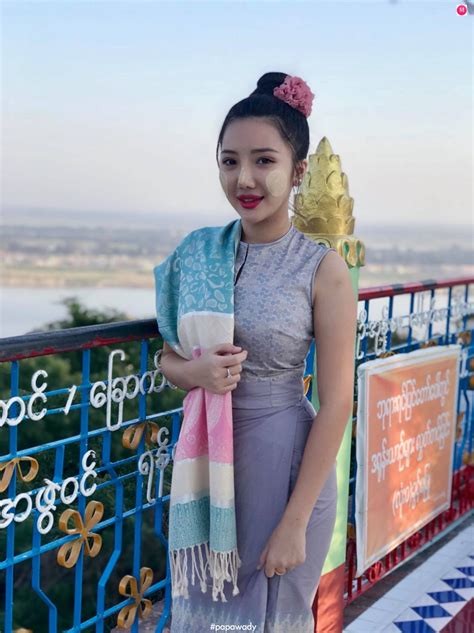 Su Eaint San In Sagaing Beautiful Myanmar Outfit