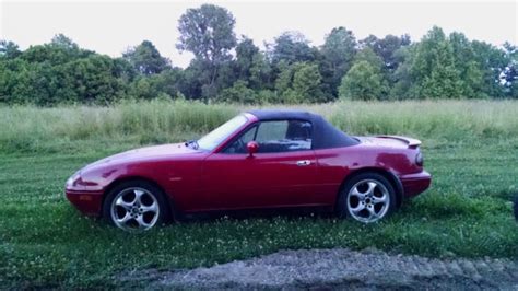 1990 Mazda Mx 5 Miata Convertible Red With Black Softtop Classic Mazda Mx 5 Miata 1990 For Sale