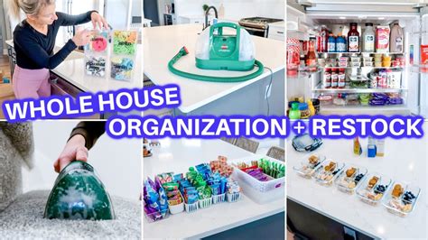 WHOLE HOUSE CLEAN WITH ME ORGANIZE HOUSE RESTOCK RESET CLEANING