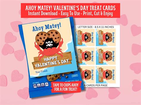 Ahoy Matey Valentines Day Card For Chips Ahoy Cookies Valentines Cards