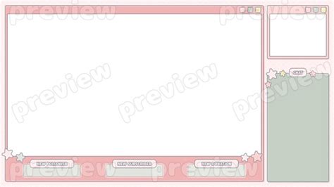 Twitch Stream Overlay Screens Star Theme Simple Pastel Etsy