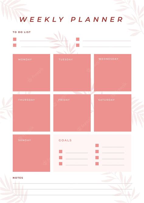 Free Vector Bullet Journal Planner Template