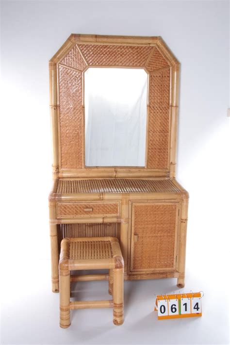 Vintage Faux Bamboo Dressing Table France S Set Of For Sale At