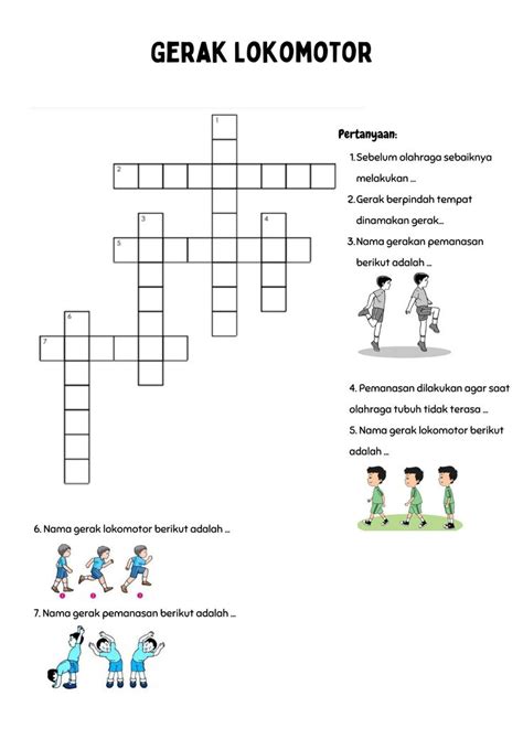 Tts Gerak Lokomotor Indonesia Worksheet For Grade Materi Guru