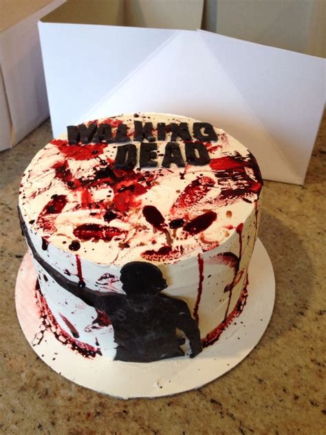 Walking Dead Birthday Cake Personagens De Twd Bolo Com Plaquinhas Bolo