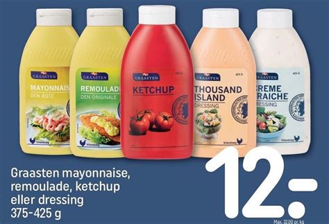 Graasten Mayonnaise Remoulade Ketchup Eller Dressing Tilbud Hos Rema