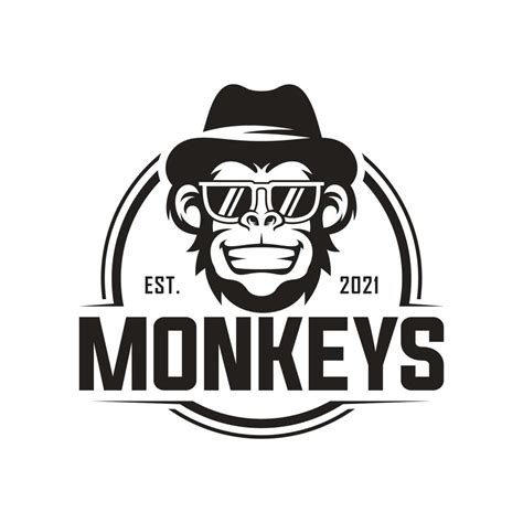 Cool Monkey Logo Design Vector Illustrator 6627343 Vector Art At Vecteezy