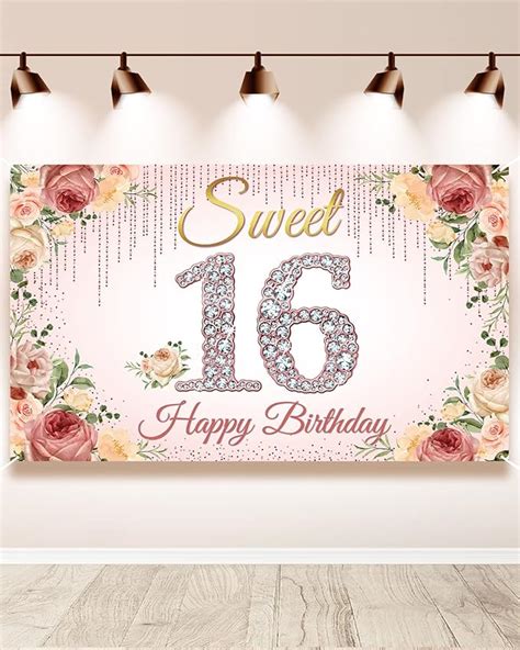 Amazon Htdzzi Sweet Birthday Decorations Rose Gold Happy Th