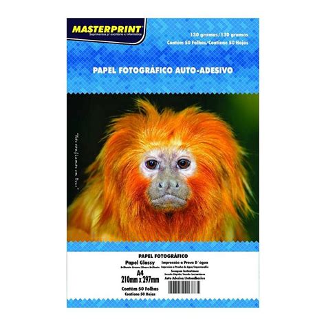 Papel Fotográfico Adesivo Masterprint A4 Glossy Brilhante 130 g