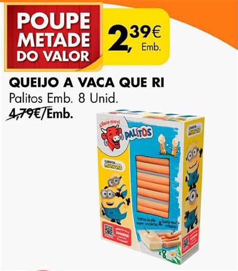 Promoção QUEIJO A VACA QUE RI Palitos Emb 8 Unid em Pingo Doce