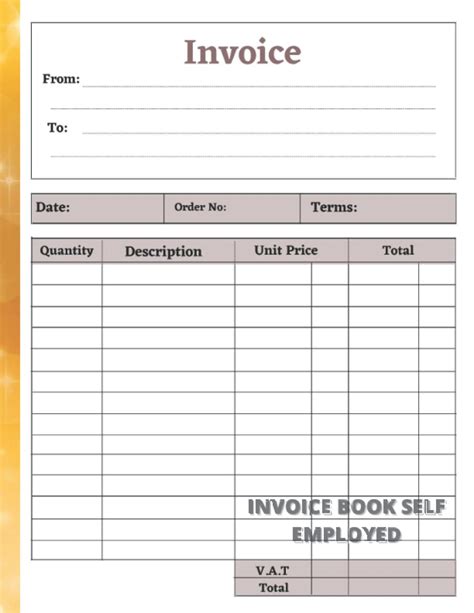 Invoice Book Self Employed Large Print Invoice Book A4 Personalised