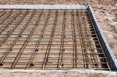 Reinforced Foundation For Pouring Concrete In The Construction Of A