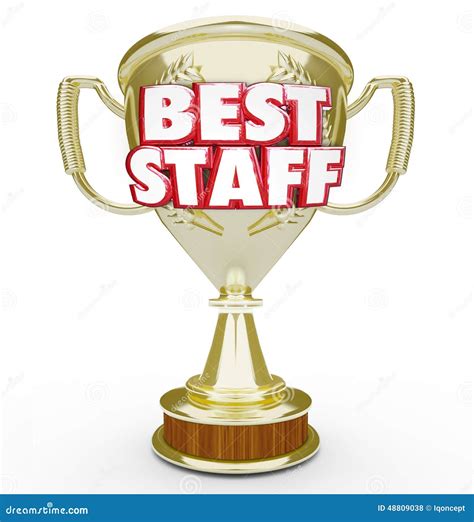 Best Staff Trophy Prize Award Top Workforce Team Employees Stock