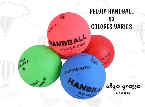 Pelota Goma Handball Colores Art P Handball Algo Grosso Jugueter A