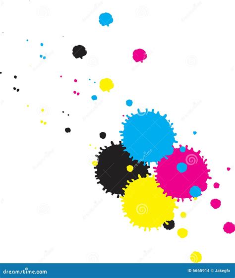 Cmyk Inkdrops Vector Stock Illustration Illustration Of Imagery 6665914