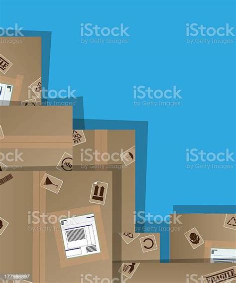 Pile Of Cardboard Boxes Stock Illustration Download Image Now