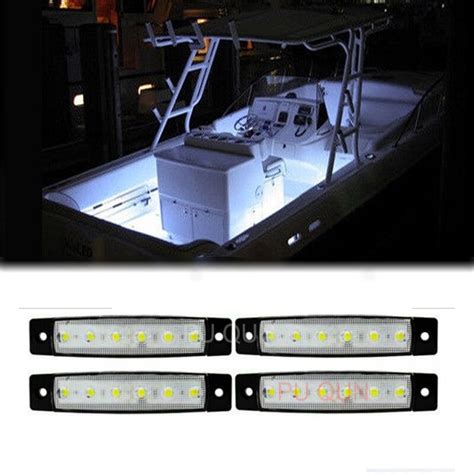 4 X Marine Boat Grade 12 Volt Large Waterproof Led Grandado