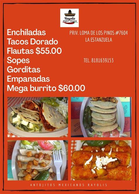 Carta Del Restaurante Antojitos Mexicanos Rayolis Monterrey