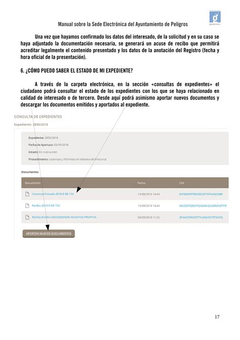 Manual Sobre La Sede Electronica Del Ayuntamiento De Peligros Pdf